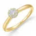 rond diamant ring in 14 karaat goud 0,1 ct 0,06 ct