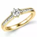 Diamant gouden ring in 14 karaat goud 0,31 ct 0,20 ct