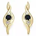 saffier diamant oorbellen in 14 karaat goud met diamant en saffier 
