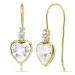 hart oorbellen in 9 karaat goud met zirkoon - Gold Collection