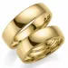 Brede 6 mm trouwringen in 9 karaat goud - set