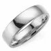 glanzend 6 mm trouwring in 9 karaat witgoud