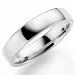 glanzend 5 mm trouwring in 9 karaat witgoud