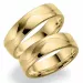 Patroon 6 mm trouwringen in 9 karaat goud - set