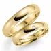 4 mm trouwringen in 9 karaat goud 0,03  ct - set