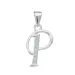 letter p zirkoon hanger in zilver