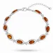 elegant barnsteen armband in zilver