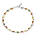 veelkleurig barnsteen armband in zilver