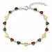hart barnsteen armband in zilver