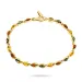 veelkleurig barnsteen armband in verguld sterlingzilver