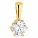 7 mm zirkoon hanger in verguld sterlingzilver
