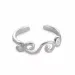 Abstract teenring in zilver