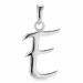 letter e hanger in zilver