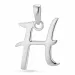 letter h hanger in zilver