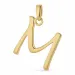 letter m hanger in verguld sterlingzilver