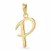 letter p hanger in verguld sterlingzilver