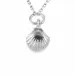 mossel ketting in zilver met hanger in zilver