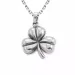 klavertje drie ketting in zilver met hanger in zilver