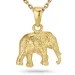 olifant ketting in verguld sterlingzilver met hanger in verguld sterlingzilver
