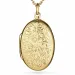 ovaal bloem ketting in verguld sterlingzilver met medaillon in verguld sterlingzilver
