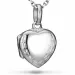 hart ketting in zilver met hanger in zilver