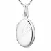 ovaal ketting in zilver met hanger in zilver