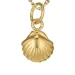 mossel ketting in verguld sterlingzilver met hanger in verguld sterlingzilver