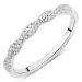 gedraaide zirkoon ring in zilver