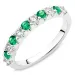 groen mémoire ring in zilver