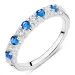 blauwe mémoire ring in zilver