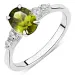 groen zirkoon ring in zilver