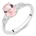 pink zirkoon ring in zilver