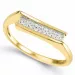elegant abstract diamant ring in 9 karaat goud-en witgoud 0,01 ct