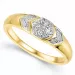 eenvoudige diamant ring in 9 karaat goud-en witgoud 0,05 ct