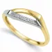 abstract briljant ring in 9 karaat goud-en witgoud 0,01 ct