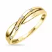 abstract diamant ring in 9 karaat goud 0,03 ct