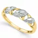 abstract briljant ring in 9 karaat goud-en witgoud 0,03 ct