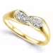 abstract briljant ring in 9 karaat goud-en witgoud 0,04 ct