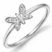 vlinder diamant ring in 9 karaat witgoud 0,02 ct