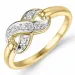 diamant ring in 9 karaat goud-en witgoud 0,05 ct