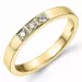 diamant goud mémoire ring in 9 karaat goud 0,09 ct