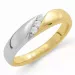diamant ring in 9 karaat goud-en witgoud 0,08 ct