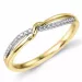 Eenvoudige diamant ring in 9 karaat goud-en witgoud 0,10 ct