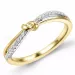 diamant ring in 9 karaat goud-en witgoud 0,10 ct