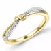 diamant ring in 9 karaat goud-en witgoud 0,10 ct