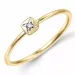 Ster diamant ring in 9 karaat goud-en witgoud 0,01 ct