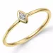 Vierkant diamant ring in 9 karaat goud 0,01 ct