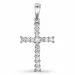 kruis diamant hanger in 9 caraat witgoud 0,28 ct