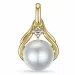 Parel diamanten hanger in 9 caraat goud 0,02 ct