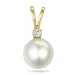 parel hanger in 9 caraat goud 0,02 ct